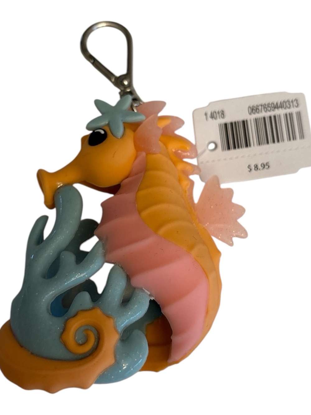Bath & Body Works Colorful Seahorse sanitizer holder latch style clip on NWT